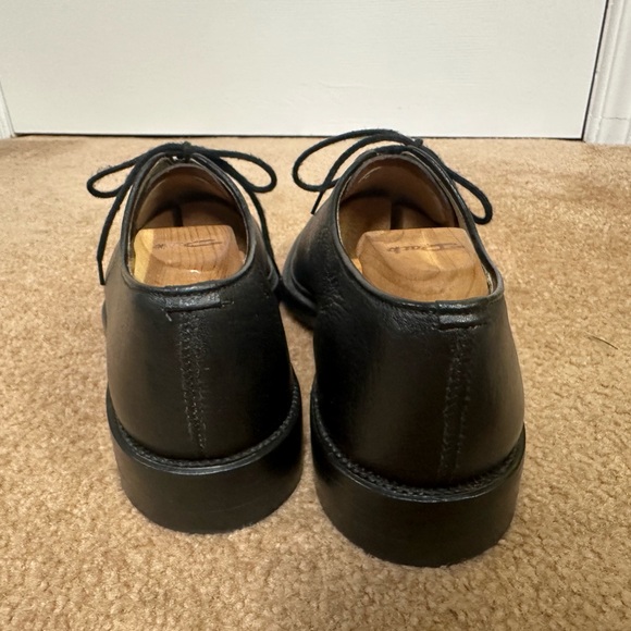 Mens 9.5D Dacks Antelope Leather black oxford dress shoes with trees - Picture 4 of 10